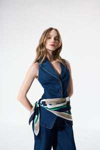 Joseph Ribkoff Repreve® Denim Fitted Vest Jr 271946