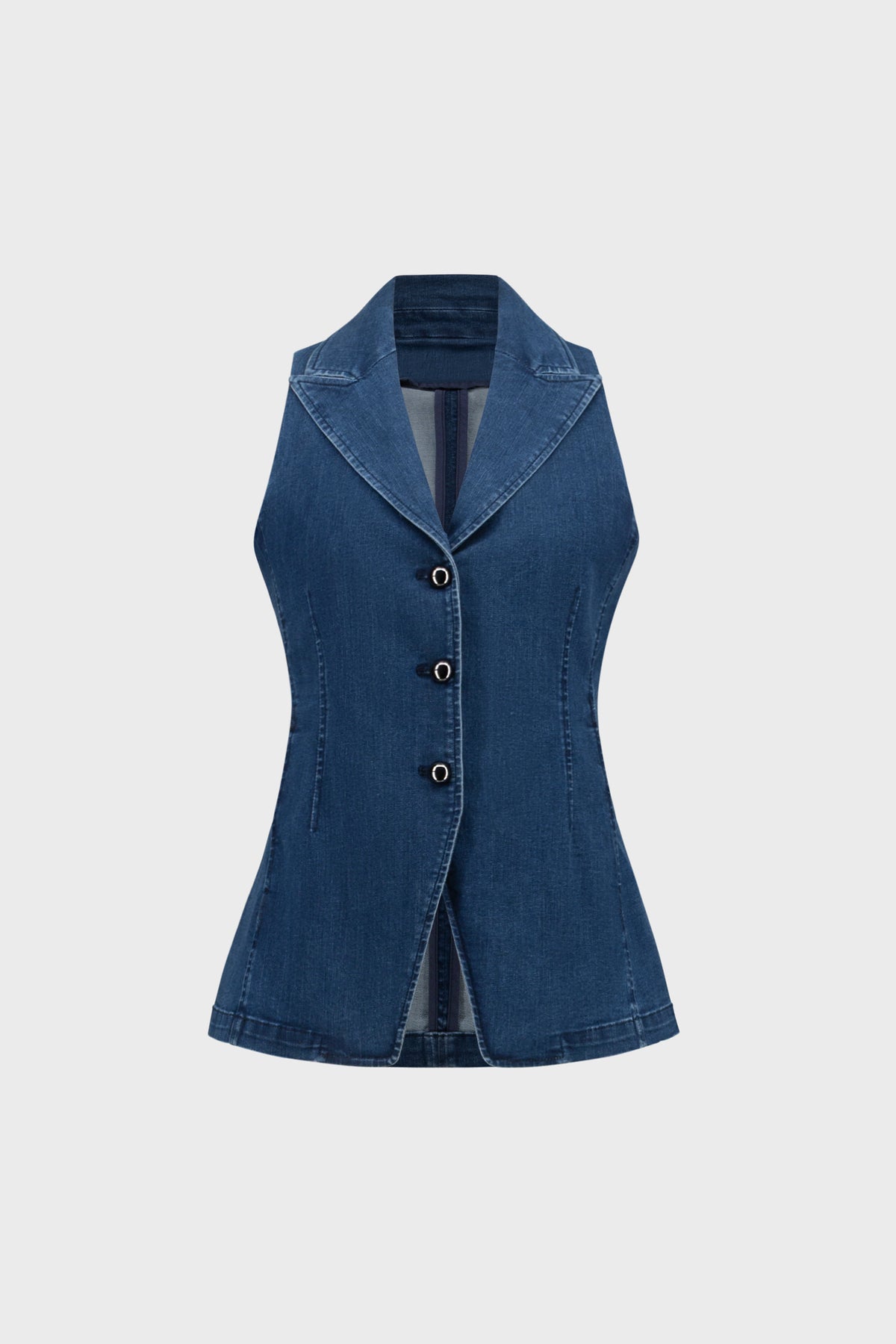 Joseph Ribkoff Repreve® Denim Fitted Vest Jr 271946
