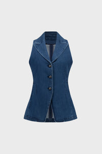 Joseph Ribkoff Repreve® Denim Fitted Vest Jr 271946