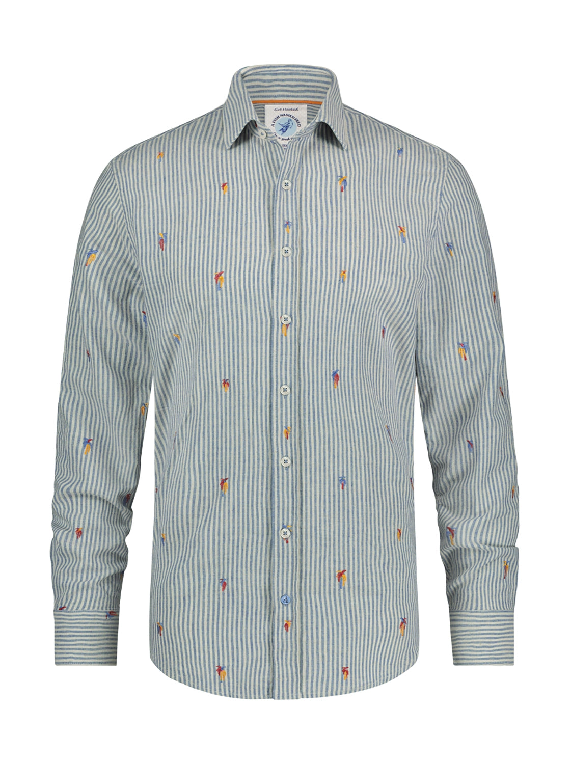 A Fish Named Fred Stripe Embroidered Shirt 28.022.607