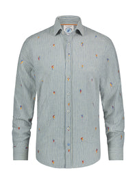 A Fish Named Fred Stripe Embroidered Shirt 28.022.607