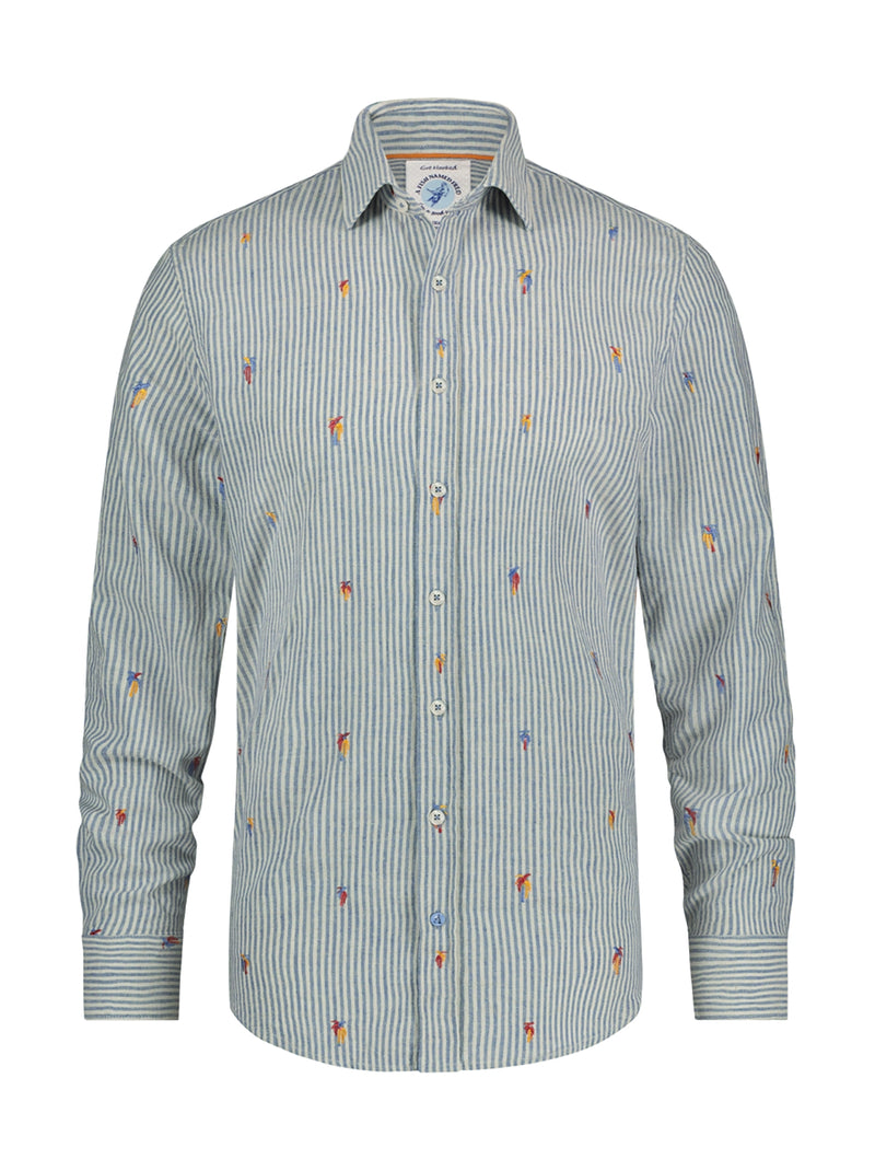 A Fish Named Fred Stripe Embroidered Shirt 28.022.607