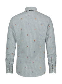 A Fish Named Fred Stripe Embroidered Shirt 28.022.607
