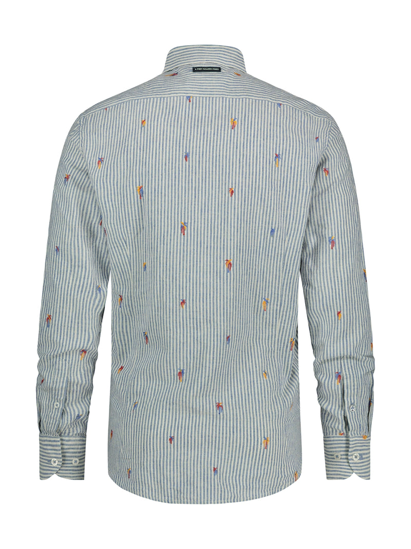 A Fish Named Fred Stripe Embroidered Shirt 28.022.607
