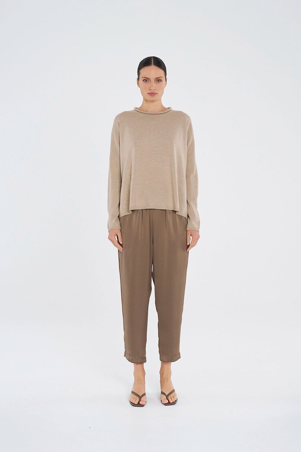 Mela Purdie Panama Sweater in Camel F14 9300