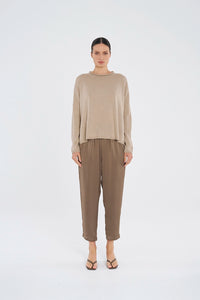 Mela Purdie Panama Sweater in Camel F14 9300