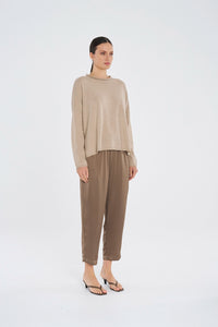Mela Purdie Panama Sweater in Camel F14 9300