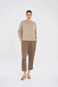 Mela Purdie Panama Sweater in Camel F14 9300
