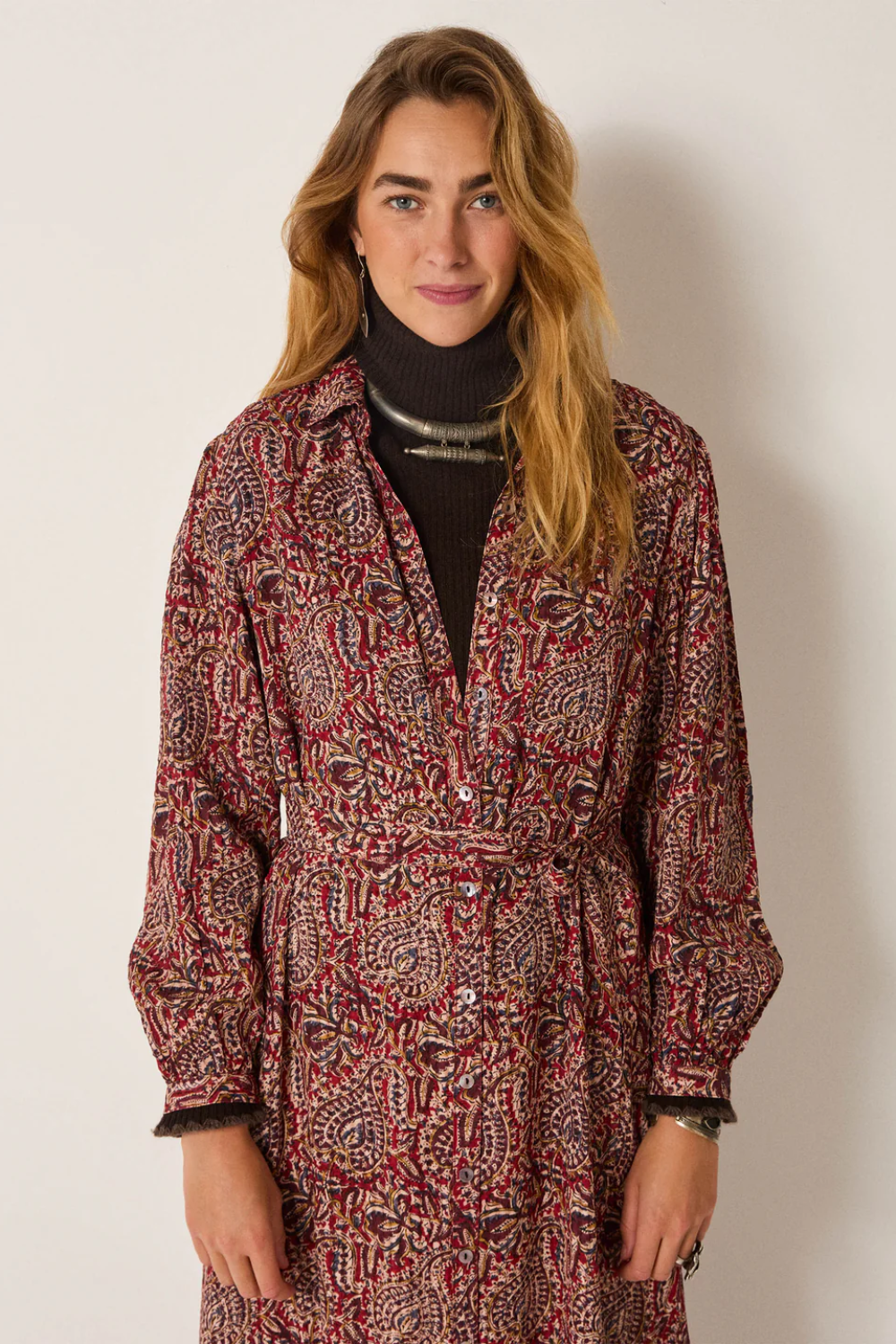 Maison Hotel Aretha Dress in Burnt Russet - Pre-Order January Delivery