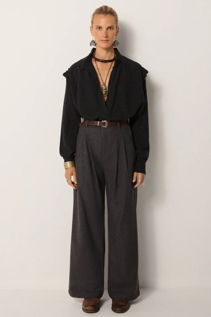 Maison Hotel Charles Pant in Onyx Black - Pre-Order January Delivery