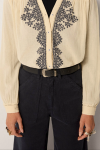 Maison Hotel Clyde Pant in Barrow Navy - Pre-Order January Delivery