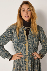 Maison Hotel Ophelia Dress in Blue Shibori - Pre-Order January Delivery