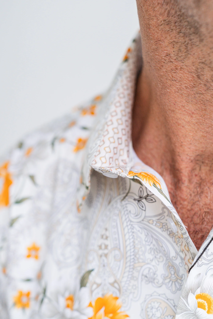 John Lennon Lewes Short Sleeve shirt in Amber JLW1124