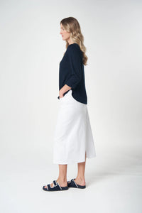 Goondiwindi Cotton 3/4 Sleeve Tee in Dark Navy 3152