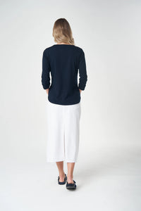 Goondiwindi Cotton 3/4 Sleeve Tee in Dark Navy 3152