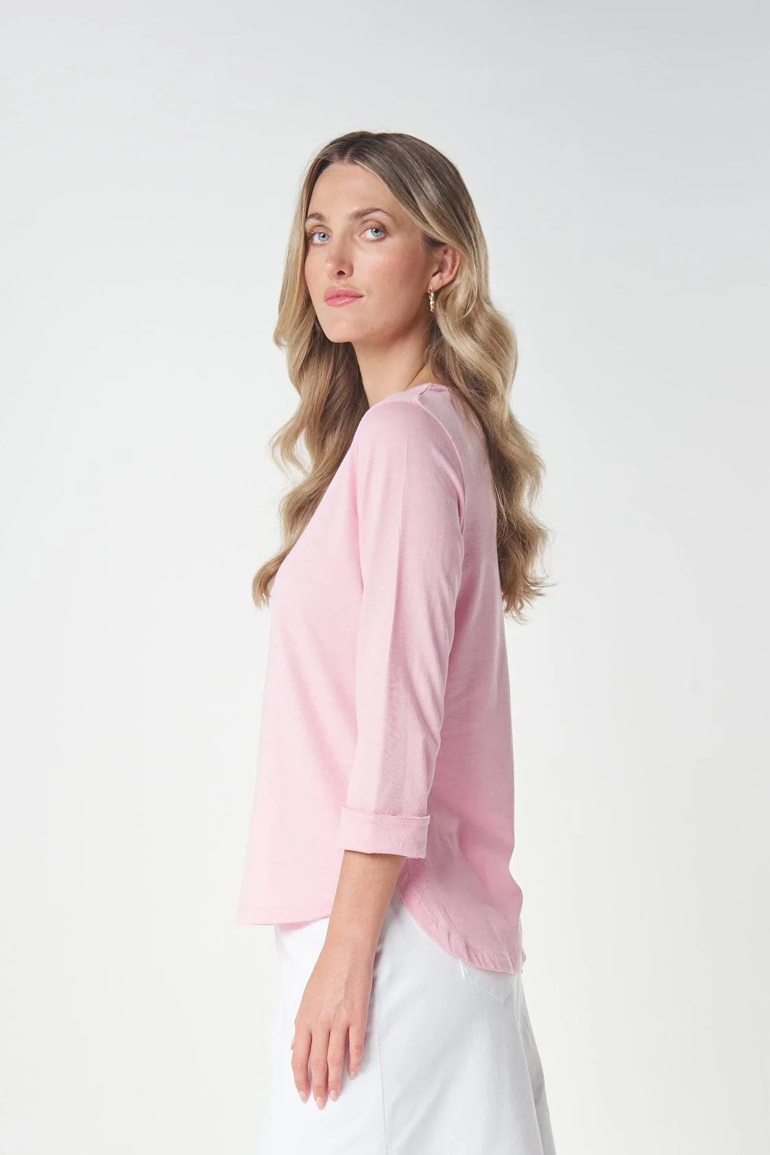 Goondiwindi Cotton 3/4 Sleeve Tee in Fairytail Pink 3152