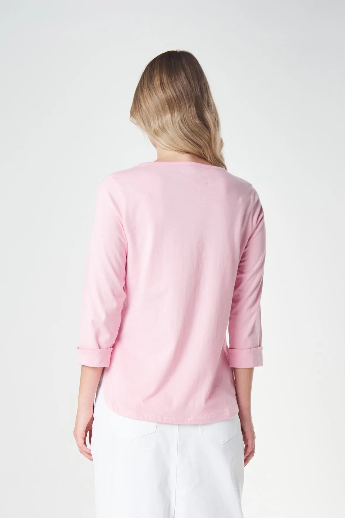 Goondiwindi Cotton 3/4 Sleeve Tee in Fairytail Pink 3152