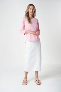 Goondiwindi Cotton 3/4 Sleeve Tee in Fairytail Pink 3152