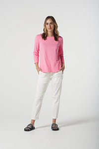 Goondiwindi Cotton 3/4 Sleeve Tee in Pink Cosmos 3152