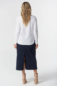 Goondiwindi Long Sleeve Classic Tee in White 3153