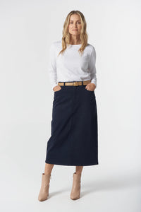 Goondiwindi Long Sleeve Classic Tee in White 3153