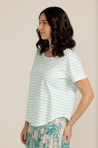 Goondiwindi Cotton Crew Neck Stripe Tee 3187-5