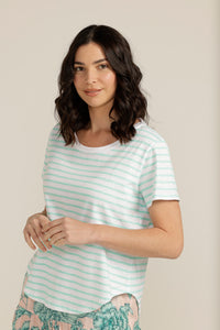 Goondiwindi Cotton Crew Neck Stripe Tee 3187-5