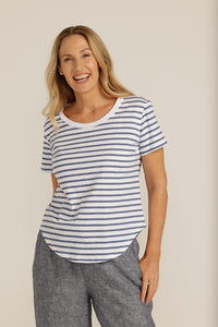 Goondiwindi Cotton Crew Neck Stripe Tee 3187-5