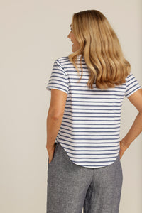 Goondiwindi Cotton Crew Neck Stripe Tee 3187-5