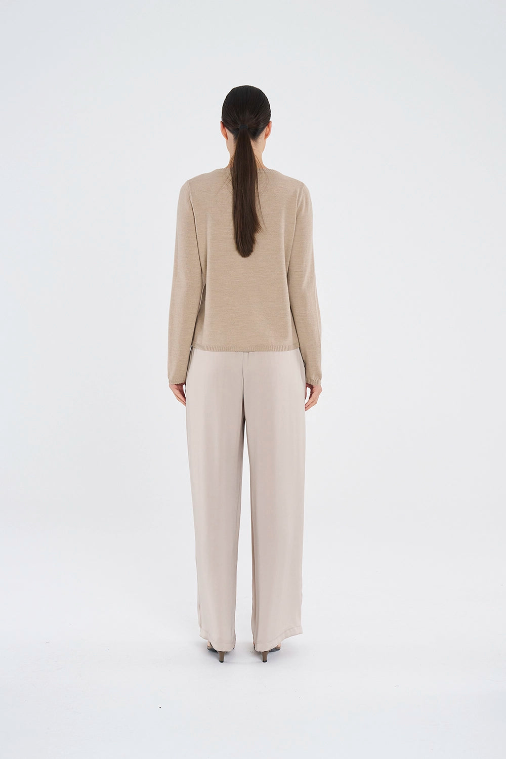 Mela Purdie Crew Sweater in Camel F14 9307