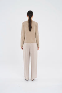 Mela Purdie Crew Sweater in Camel F14 9307