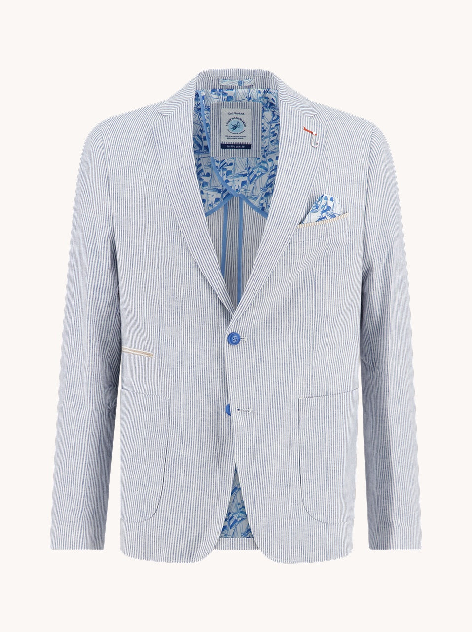 A Fish Named Fred Blazer Linen Stripe 33.108.607
