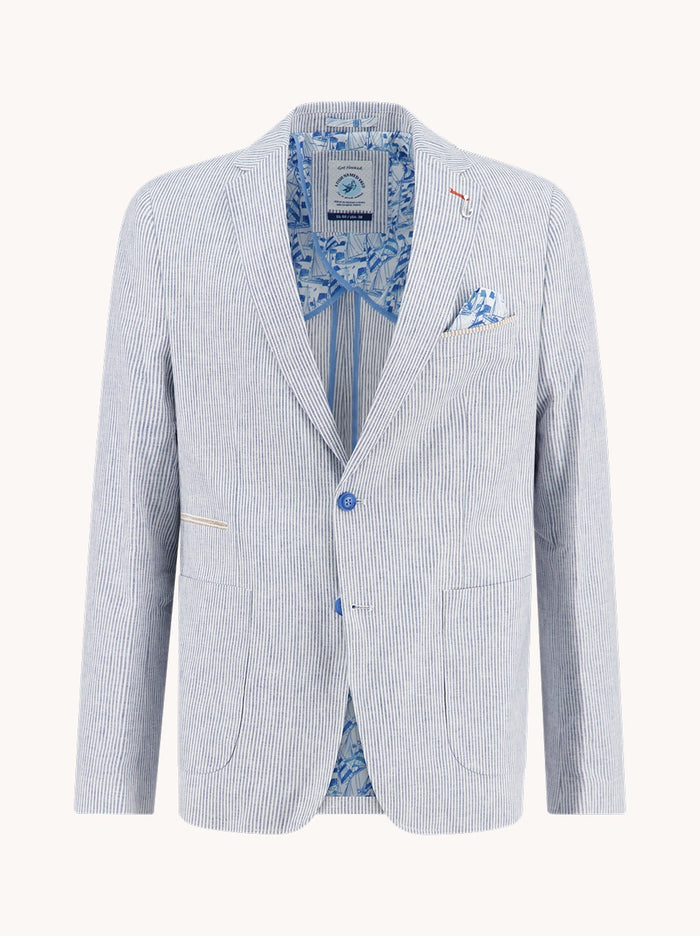 A Fish Named Fred Blazer Linen Stripe 33.108.607