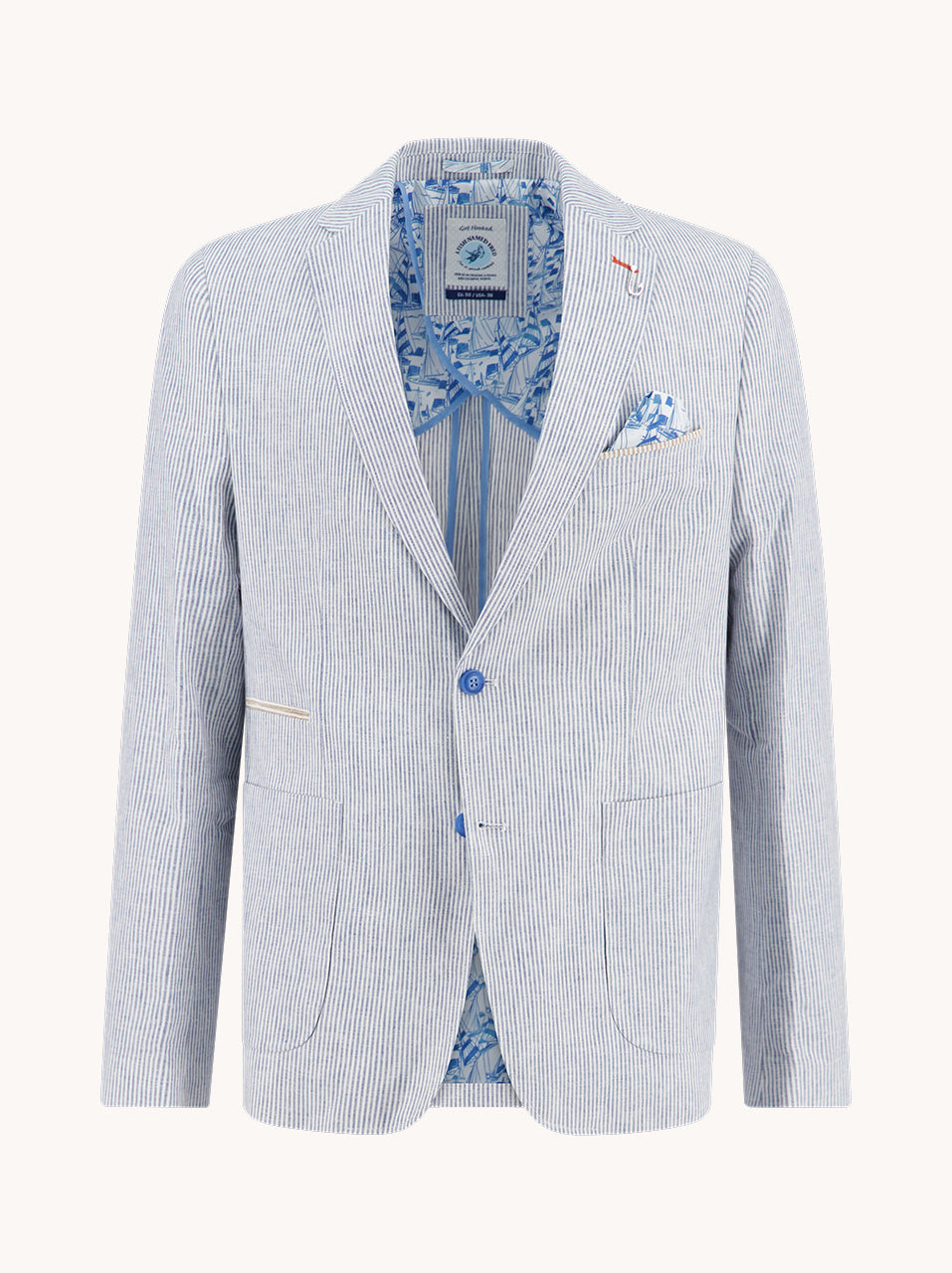 A Fish Named Fred Blazer Linen Stripe 33.108.607