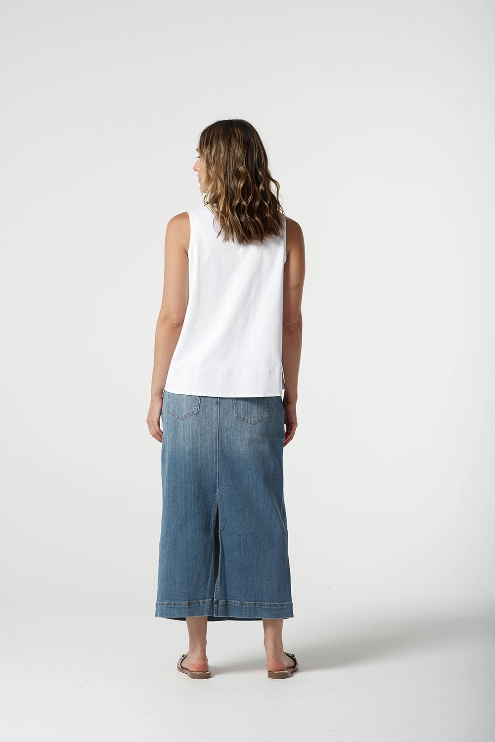 Goondiwindi Cotton Sleeveless Polo in White 3306