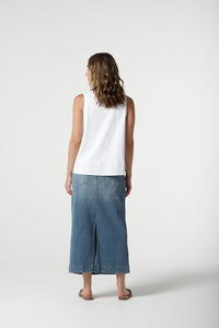 Goondiwindi Cotton Sleeveless Polo in White 3306