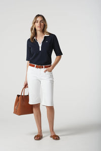 Goondiwindi Cotton 3/4 Sleeve Polo in Navy 3307