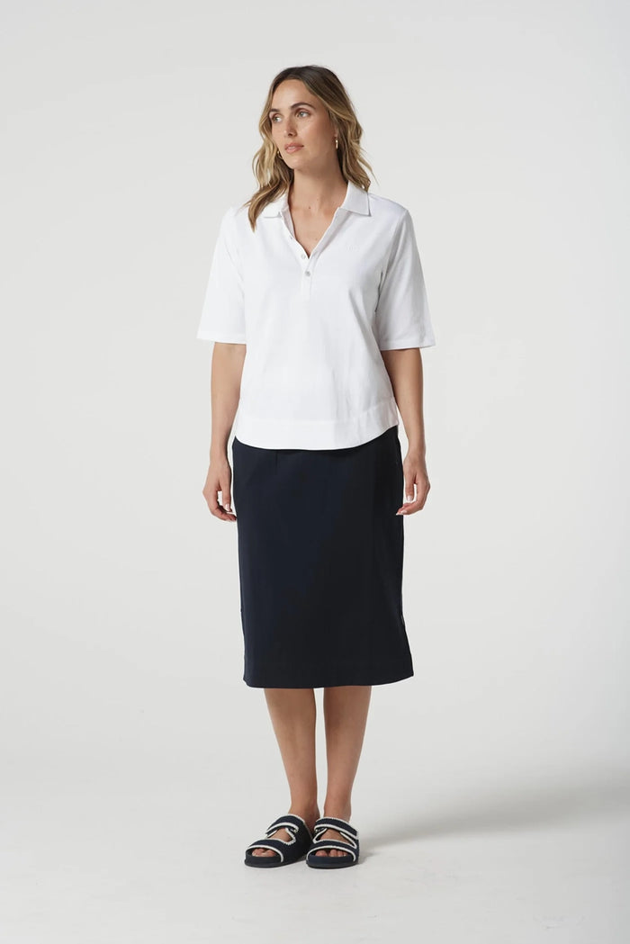 Goondiwindi Cotton 3/4 Sleeve Polo in White 3307
