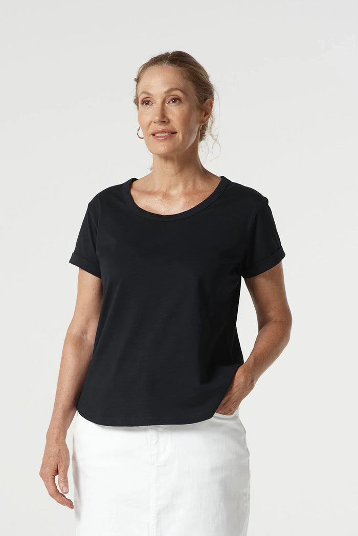 Goondiwindi Cotton Crew Neck Tee in Navy 3313
