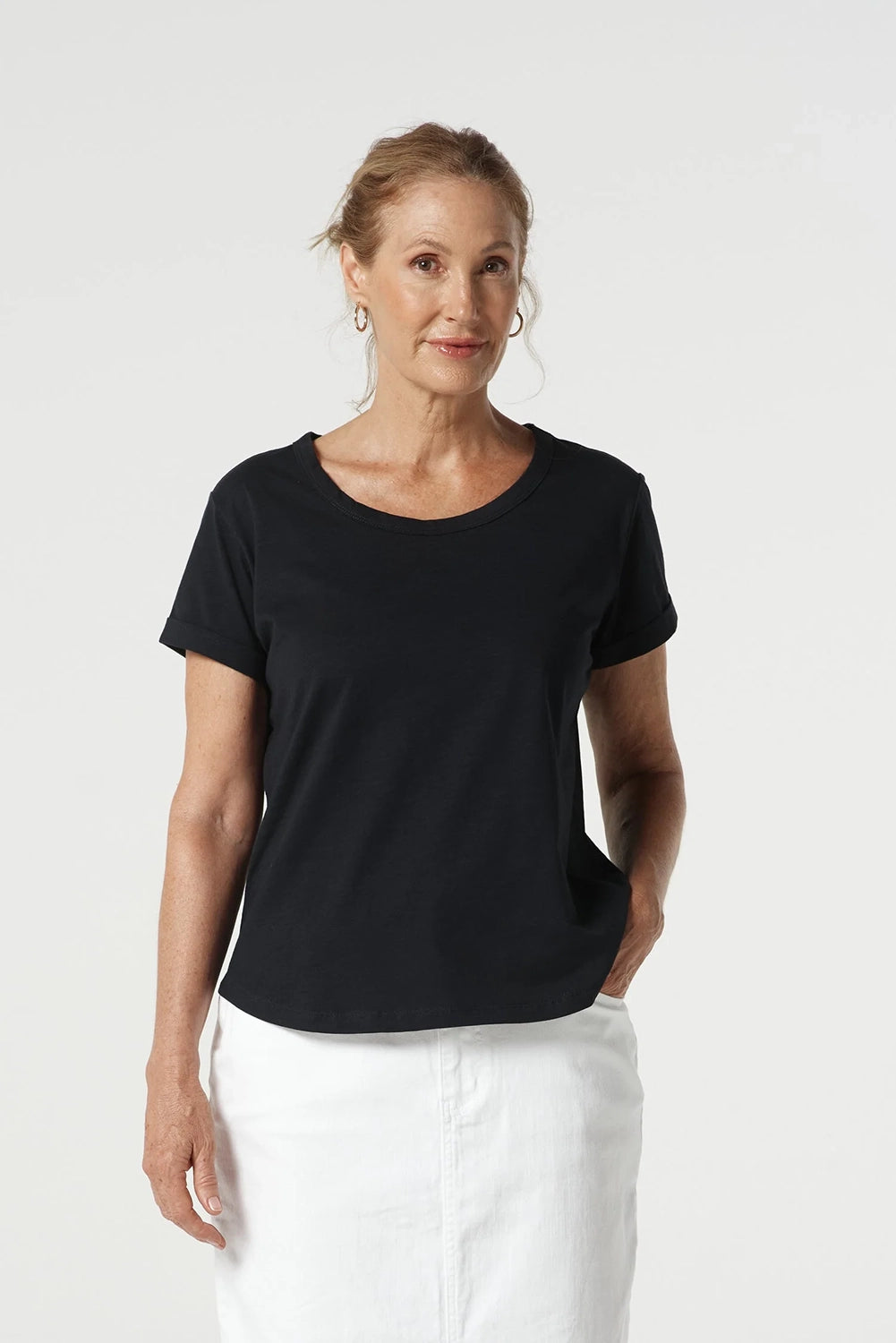 Goondiwindi Cotton Crew Neck Tee in Navy 3313