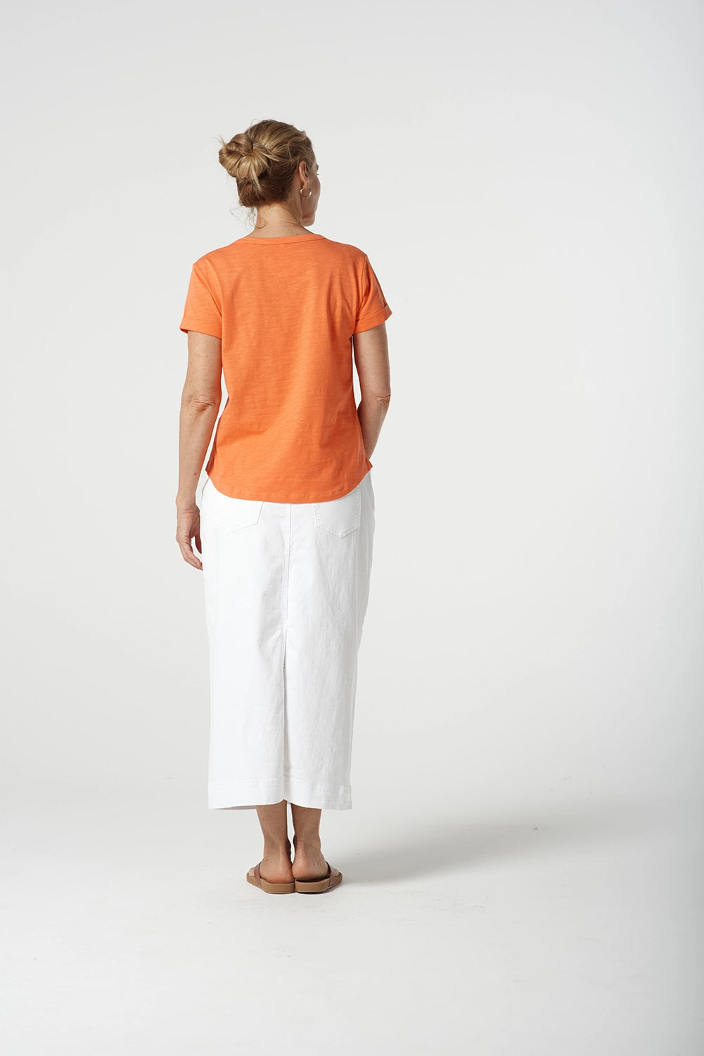Goondiwindi Cotton Crew Neck Tee in Sunset 3313