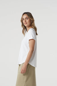 Goondiwindi Cotton Crew Neck Tee in White 3313