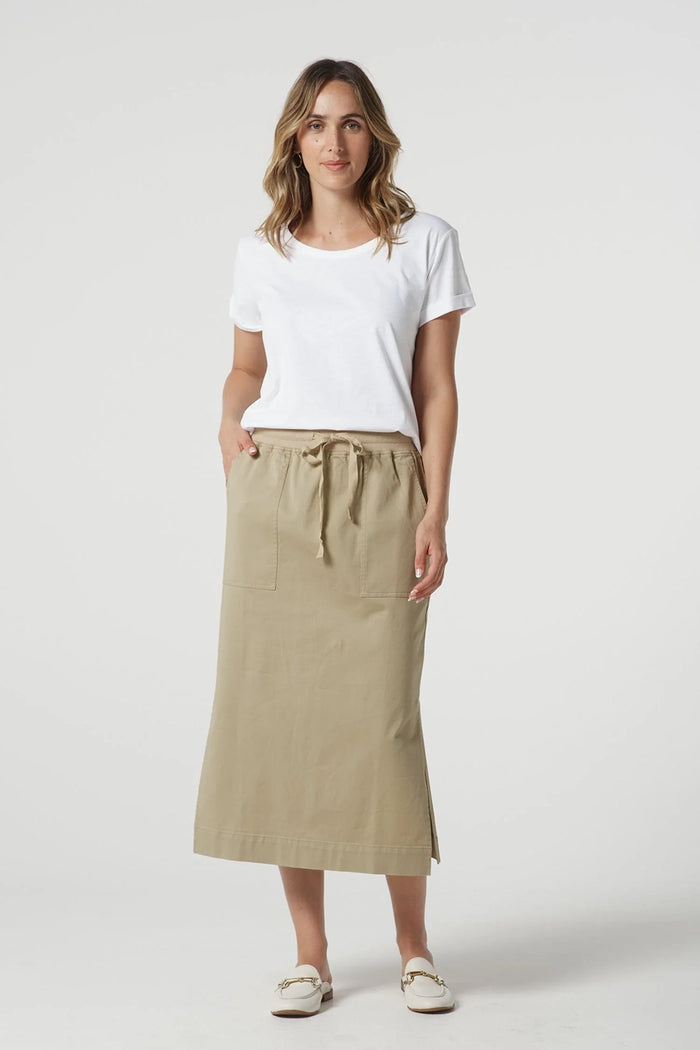 Goondiwindi Cotton Crew Neck Tee in White 3313