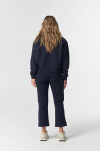 Goondiwindi Cotton Rugged Half Zip Cotton Sweater in Dark Navy 3319