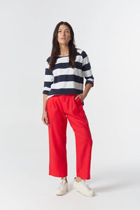 Goondiwindi Cotton Track 3/4 Sleeve in Dark Navy/White 3321