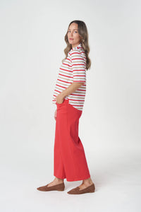 Goondiwindi Cotton Multi Stripe Polo in Camel 3330-27