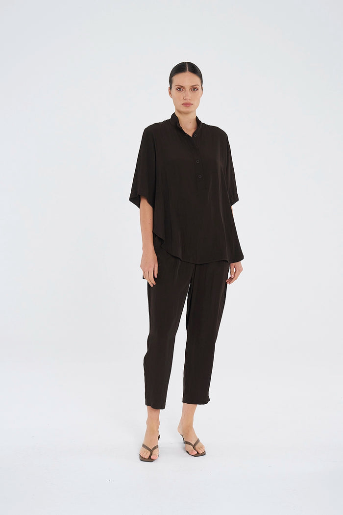 Mela Purdie Swish Tab Plaza in Fudge F67 8899 - Pre-Order February Delivery