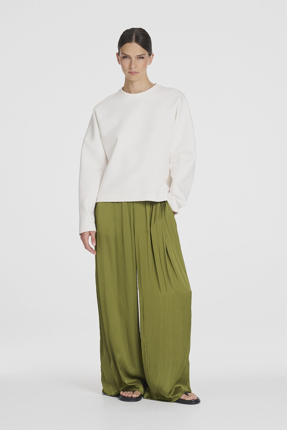 Mela Purdie Charmeuse Pant in Peridot F622 1991