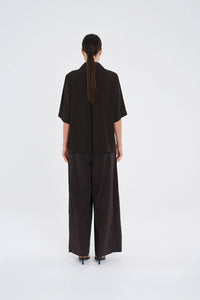 Mela Purdie Wide Cross Pant in Fudge F65 1944