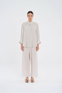 Mela Purdie Folded Blouse in Oyster F67 8946